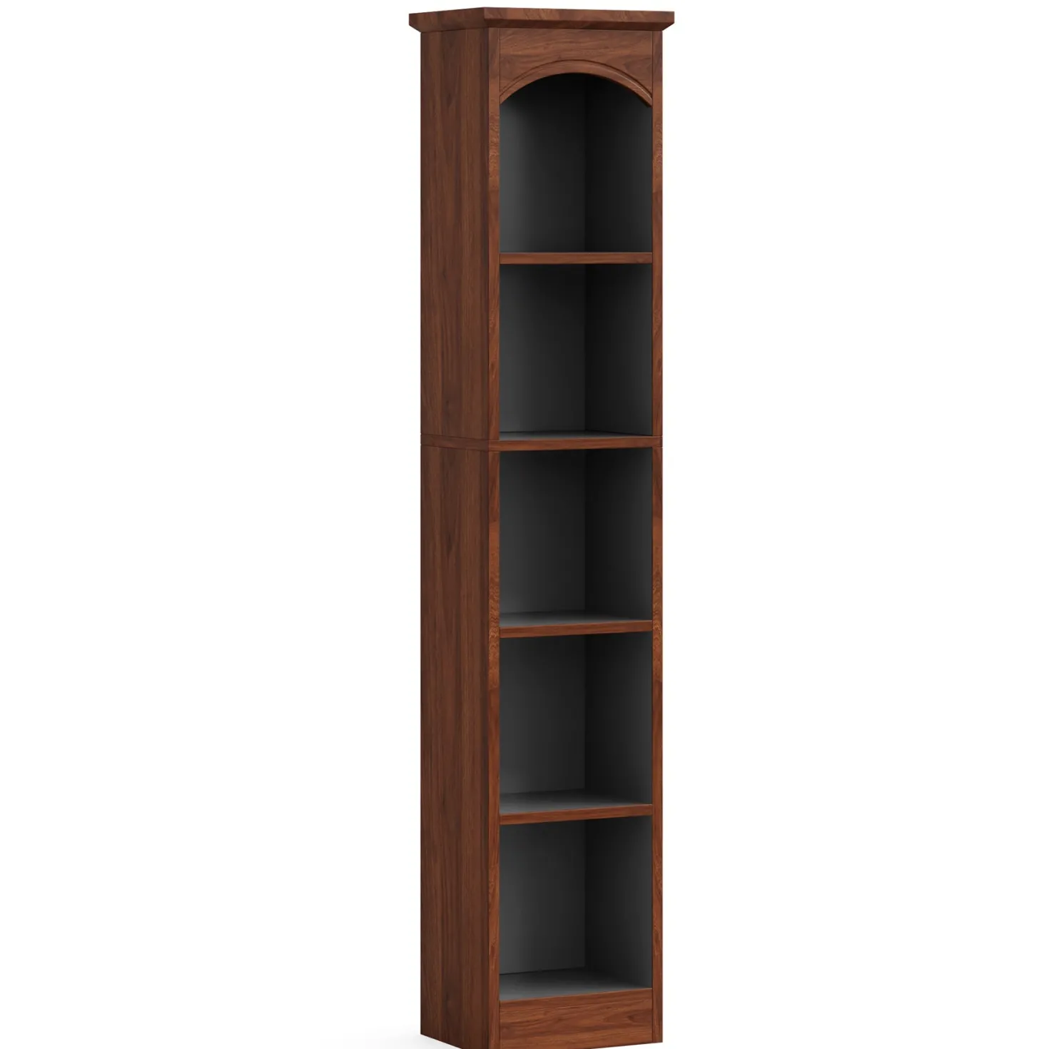 70.9" Narrow Bookcase, 5-Tier Cube Bookshelf Display Rack with Storage