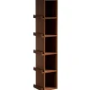 70.9" Narrow Bookcase, 5-Tier Slim Cube Bookshelf with Side Storage