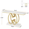 55" Narrow Console Table, Modern Sofa Accent Table for Hallway