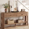 59" Narrow Console Table with 2 Drawers, Entryway Sofa Table with Storage Shelf for Hallway & Living Room