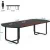 70.86" Oval Executive Desk, Modern Computer Meeting Table for Home Office