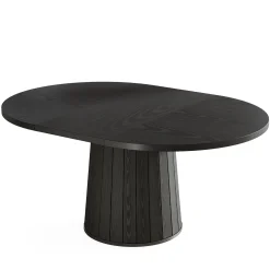 55" Oval Meeting Table, Wood Conference Table For 6 People