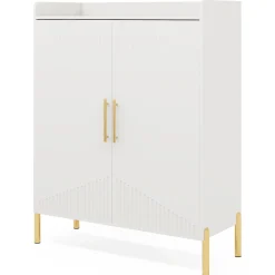 30 Pairs Shoe Cabinet, 6-Tier Modern Shoes Rack Organizer with Doors