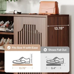20 Pairs Shoe Cabinet, 6-Tier Shoe Storage Organizer with Adjustable Shelves