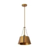 11.6" Pendant Lights, 1-Light Industrial Drum Chandelier with Adjustable Height