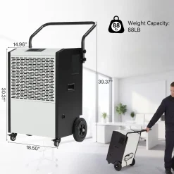 240 Pints Commercial Dehumidifier with Pump & Drain Hose for Up to 8000 Sq. Ft Large Spaces, Auto Defrost