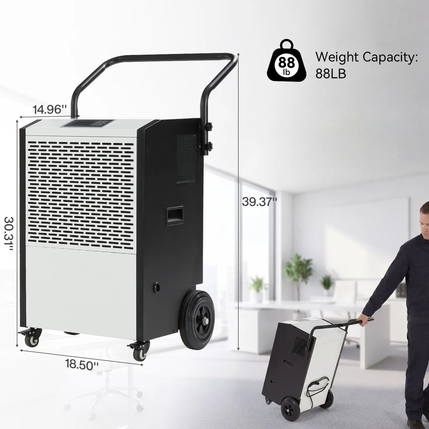 240 Pints Commercial Dehumidifier with Pump & Drain Hose for Up to 8000 Sq. Ft Large Spaces, Auto Defrost