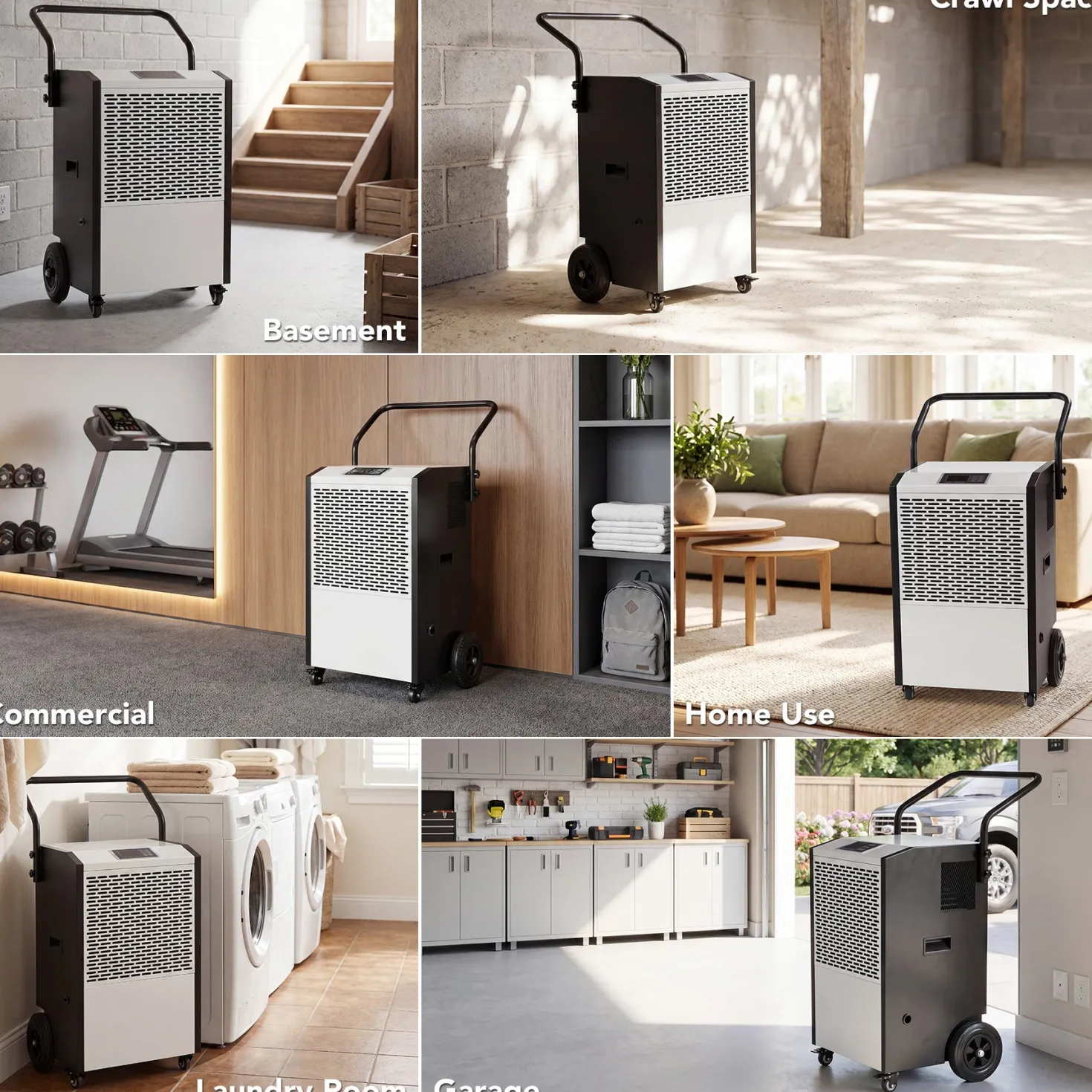 240 Pints Commercial Dehumidifier with Pump & Drain Hose for Up to 8000 Sq. Ft Large Spaces, Auto Defrost