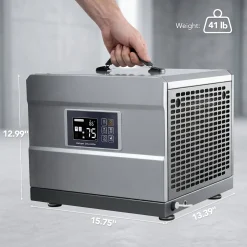 70 Pints Commercial Dehumidifier with Pump & Drain Hose for 1000 Sq. Ft, Auto Defrost, Washable Filter