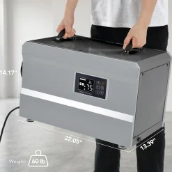 145 Pints Commercial Dehumidifier with Pump & Drain Hose for 1600 Sq. Ft, Auto Defrost, Washable Filter