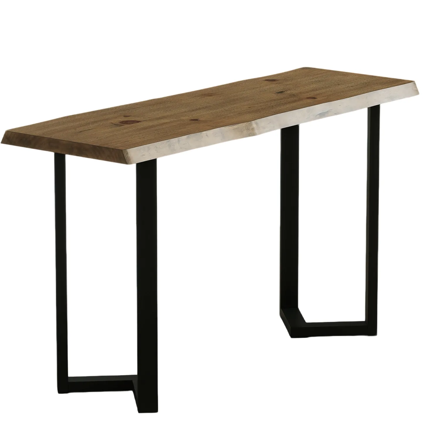 63" Rectangle Bar Table, Solid Wood Counter Height Pub Table Bar Unit