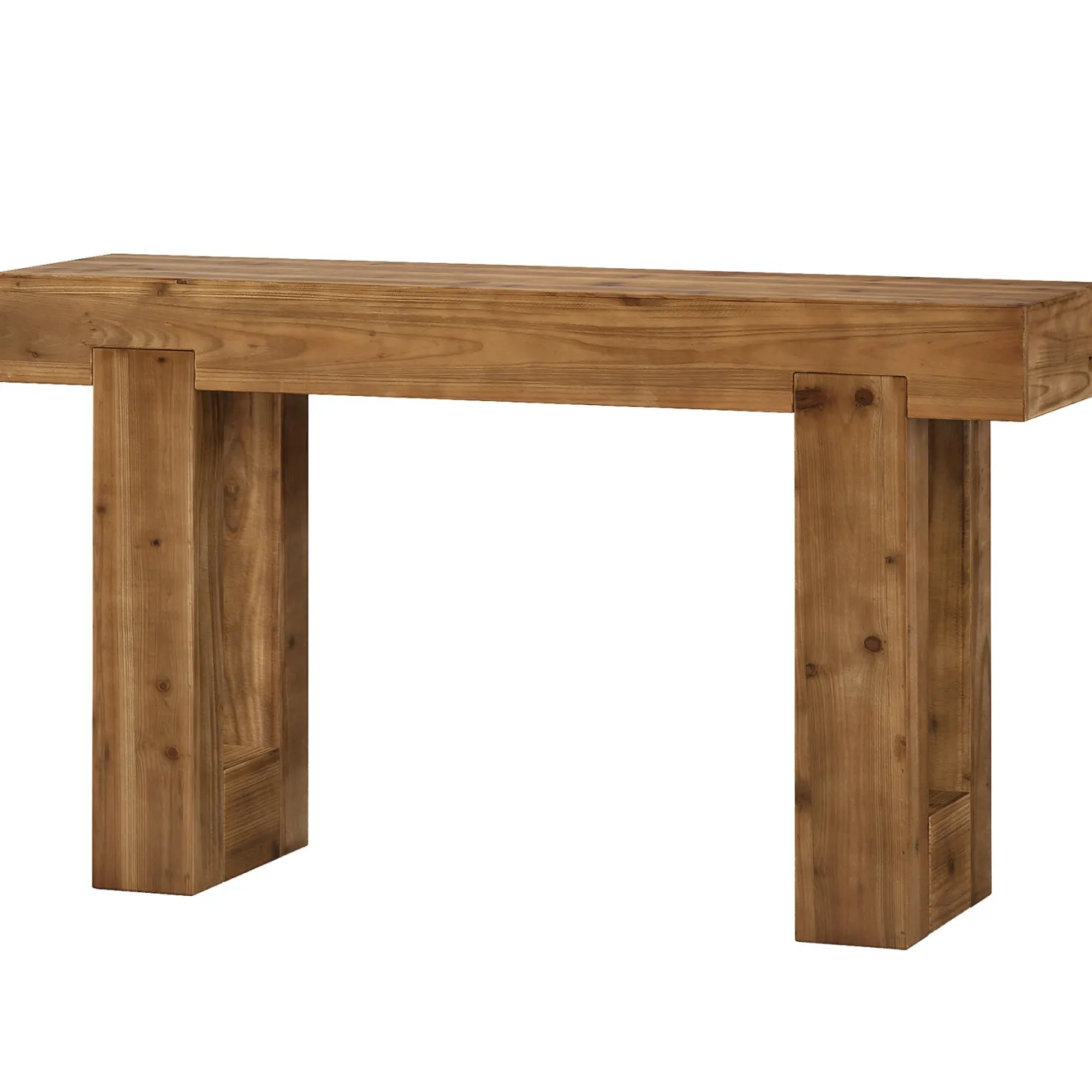 55" Rectangle Console Table, Farmhouse Solid Wood Sofa Table Entryway Furniture