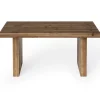 63" Rectangle Dining Table, Farmhouse Solid Wood Kitchen Dinner Table for 4-6 People