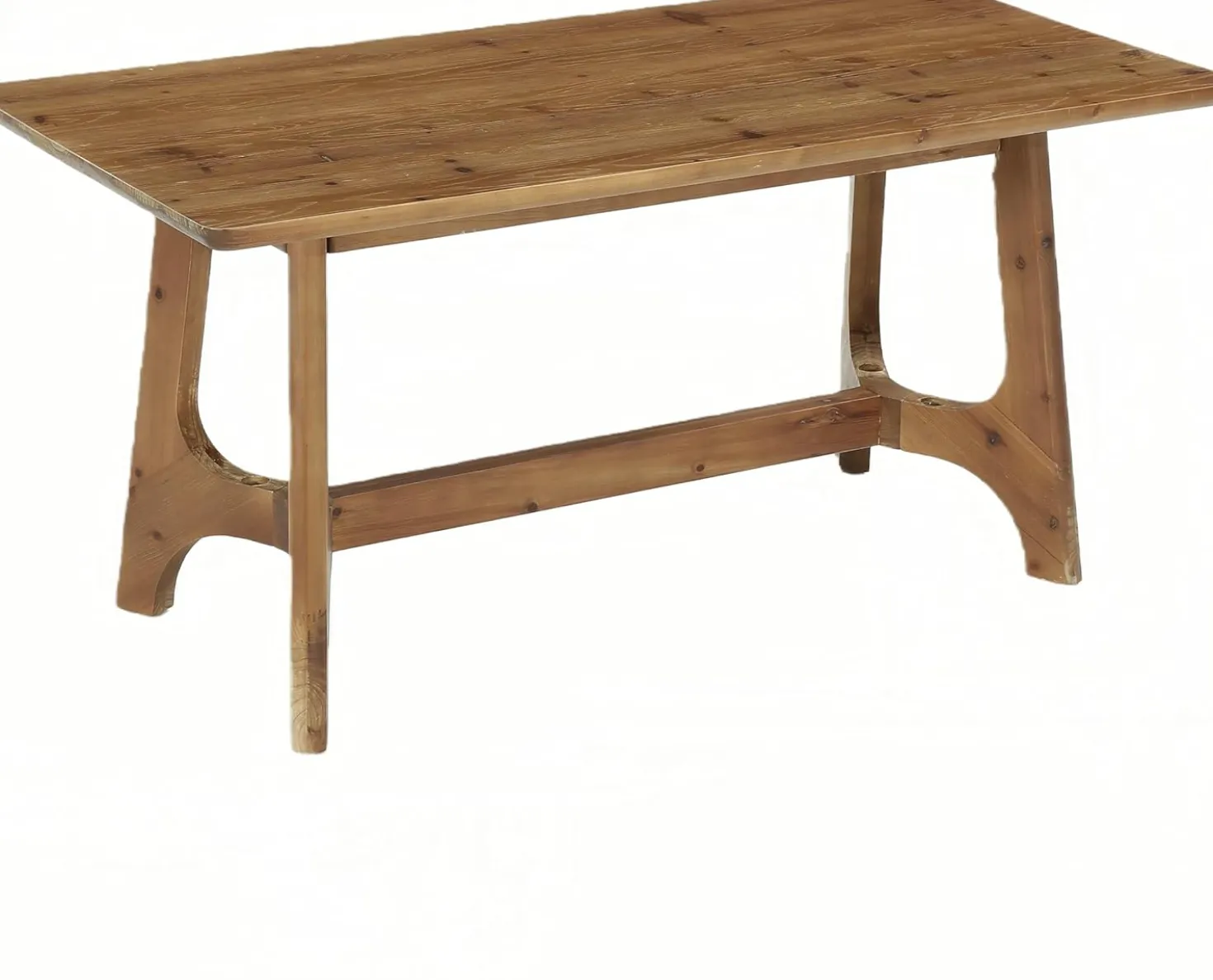 62.99" Rectangle Dining Table, Solid Wood Kitchen Dinner Table for 4-6