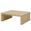 47" Rectangular Coffee Table with Spacious Top, Farmhouse Center Table for Living Room