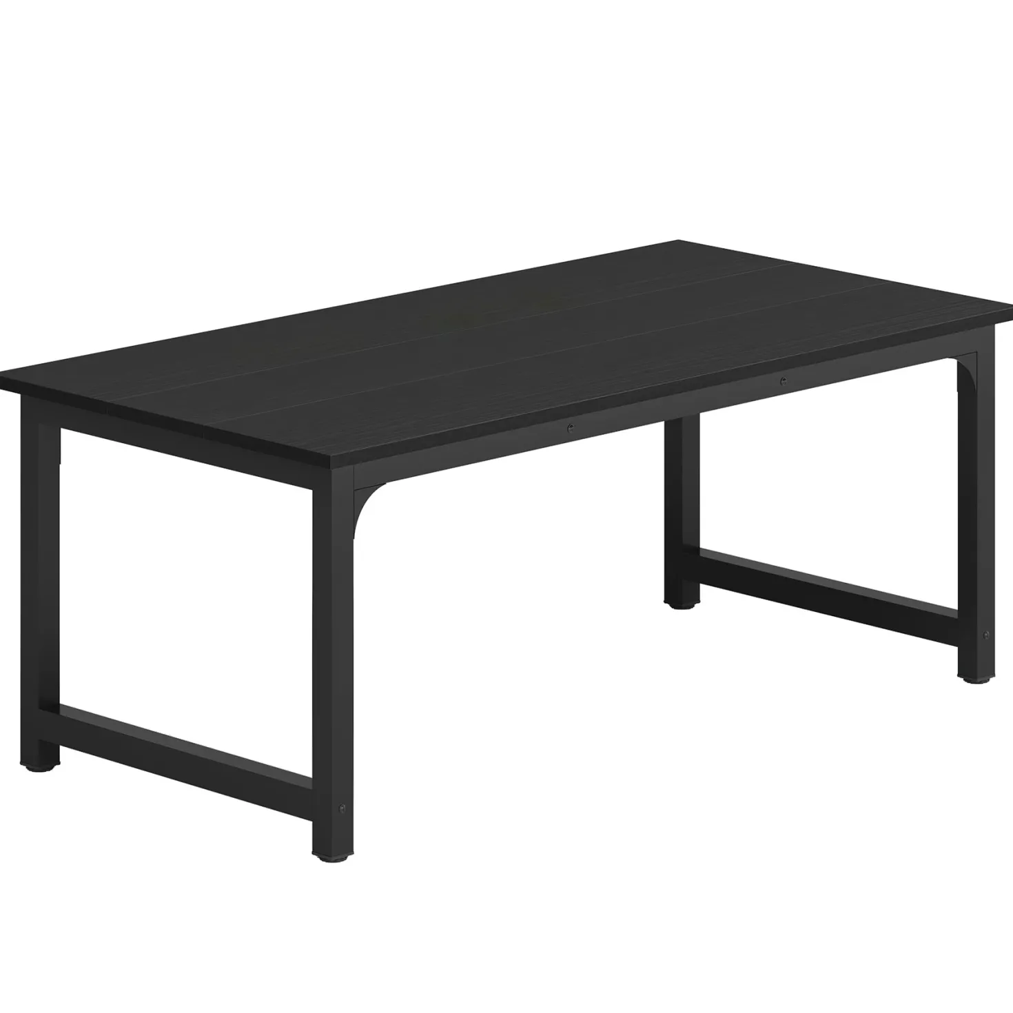 63" Rectangular Dining Table for 6–8 People, Industrial Wood Kitchen Table