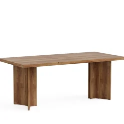 63" Rectangular Dining Table, Farmhouse Kitchen Dinner Table for 4-6 People