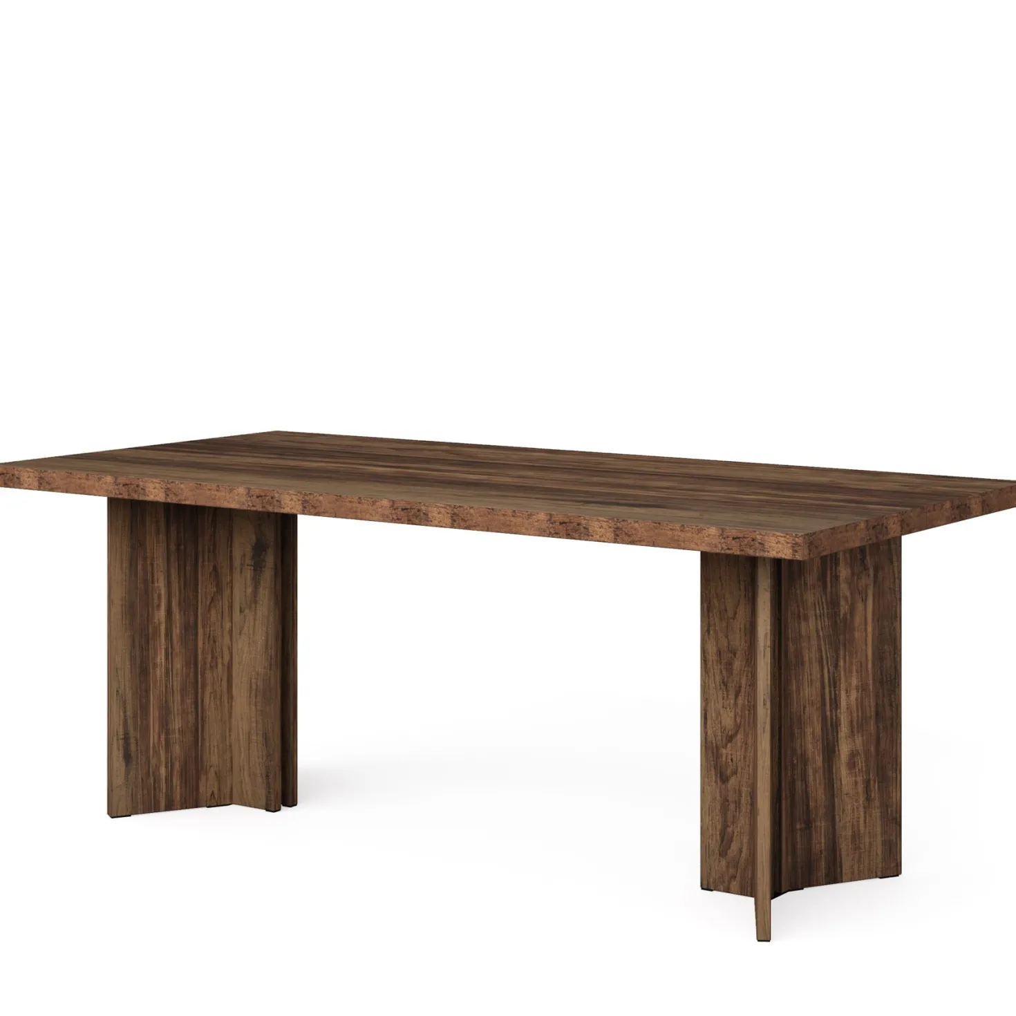 63" Rectangular Dining Table, Farmhouse Kitchen Dinner Table for 4-6 People