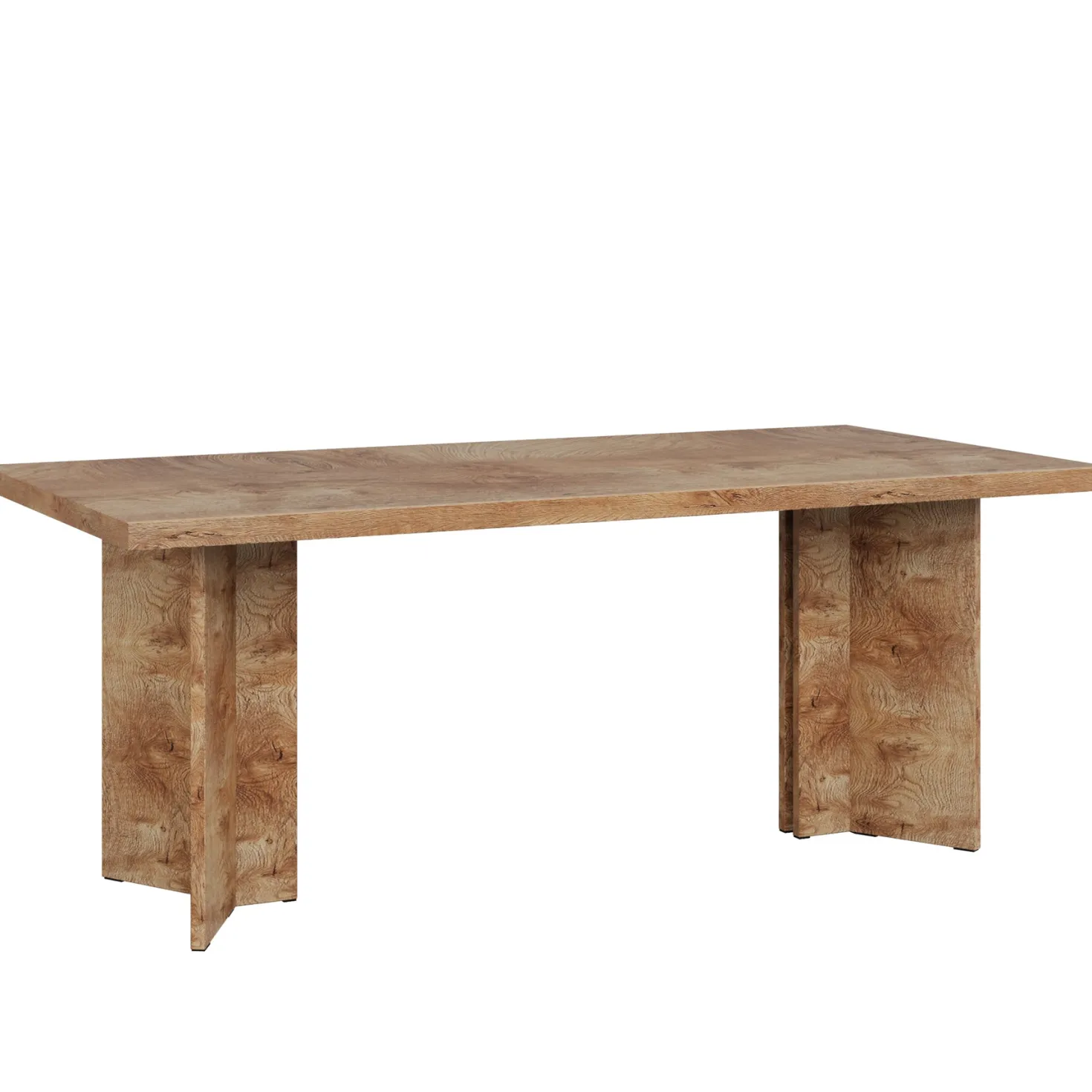 63" Rectangular Dining Table, Farmhouse Kitchen Dinner Table for 4-6 People