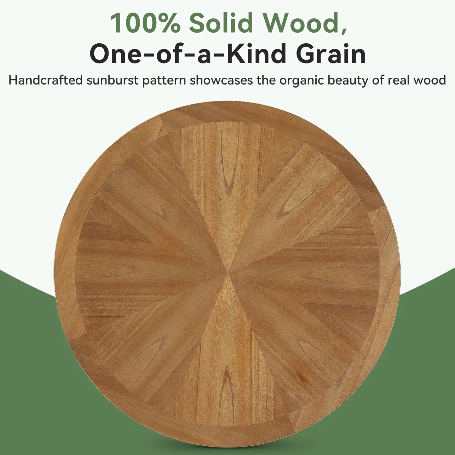 31.5" Round Coffee Table with Storage Shelf, Farmhouse Wooden Center Table for Living Room