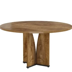 39" Round Conference Table for 4, Modern Meeting Table with Sturdy Base