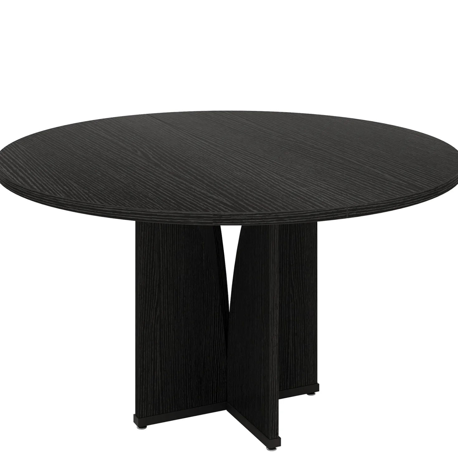 39" Round Conference Table for 4, Modern Meeting Table with Sturdy Base