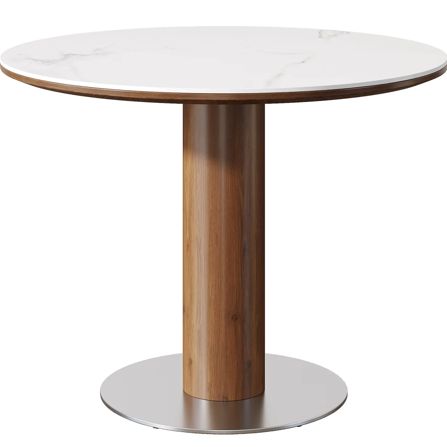 31.5" Round Conference Table, Small Wood Meeting Room Table for 2-4 People
