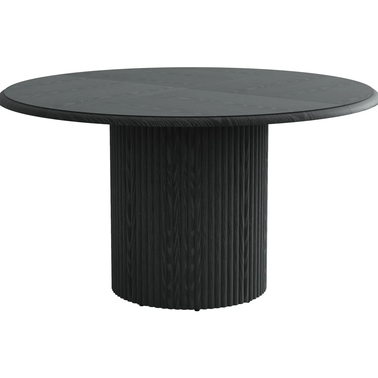 47" Round Conference Table with Fluted Metal Base for 4-6 People