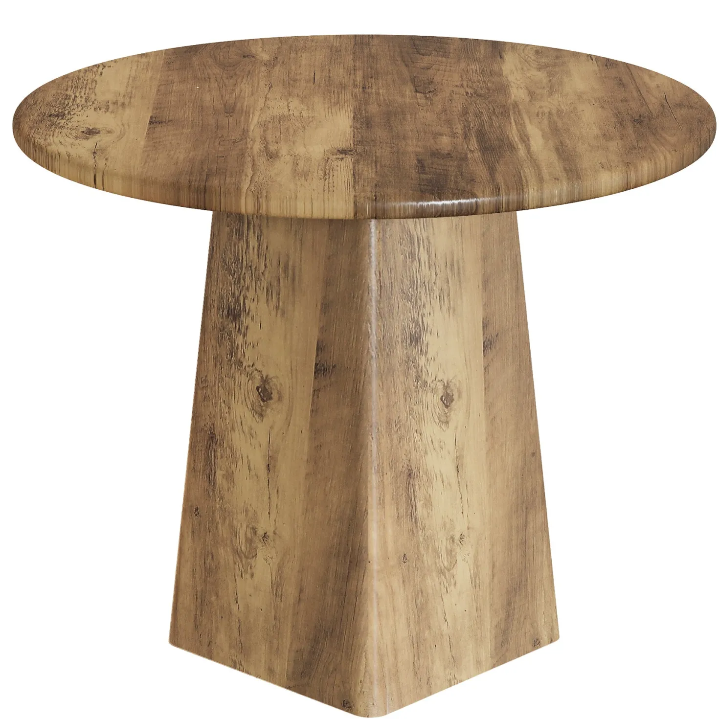 31.5" Round Dining Room, Farmhouse Kitchen Dinner Table with Square Base for 2-4