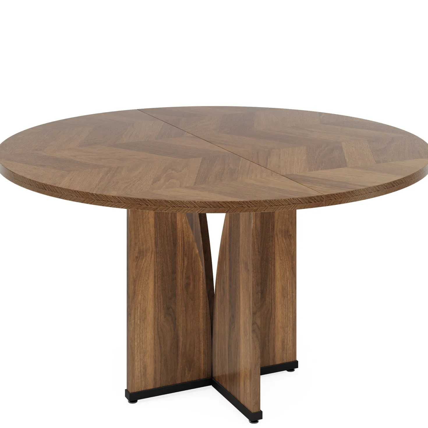 39" Round Dining Table, Farmhouse Kitchen Table for 4 People
