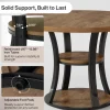 39.37" Round Dining Table, Farmhouse Kitchen Table with Storage for 4 People