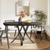 47" Round Dining Table, Modern Circle Kitchen Table for 4