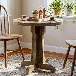 23.6" Round Dining Table, Modern Commercial Dinner Table for 2 People