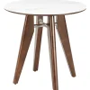 31.5" Round Dining Table, Modern Sintered Stone Kitchen Dinner Table