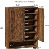 31.5" Shoe Cabinet, 6-Tier Shoe Rack Storage Cabinet with Adjustable Shelves
