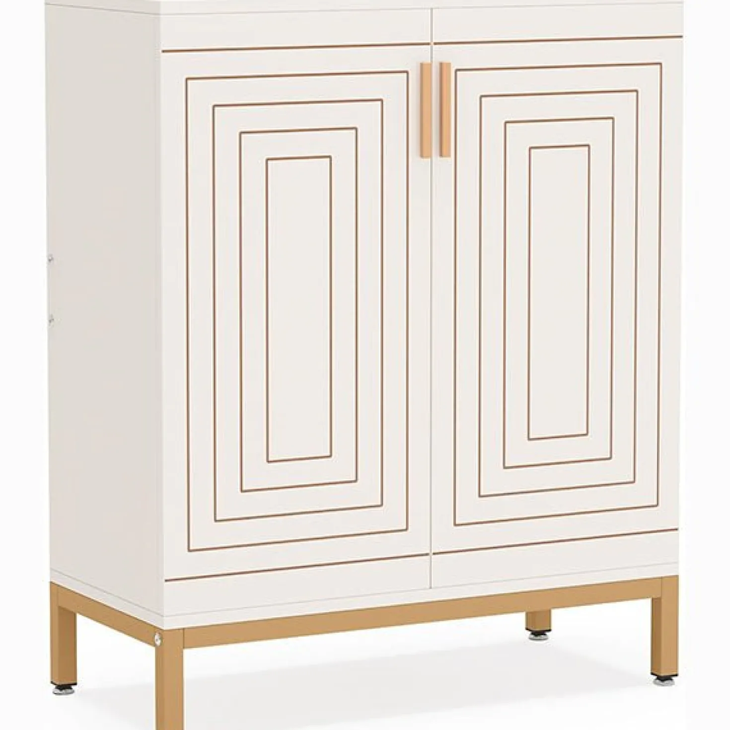 31.49" Shoe Cabinet with Doors for 20 Pairs, 5 Tier Modern Freestanding Shoe Storage Organizer