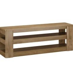 55" Shoe Rack Bench, 3-Tier Entryway Storage Bench Seat for Entrance