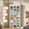 70.87" Shoe Storage Cabinet, Freestanding Shoe Rack with 24 Cubbies