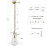 8.5" Single Pendant Light , Modern Hanging Light Fixture with Clear Glass Shade