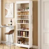 73" Slim Storage Cart on Wheels, 7-Tier Narrow Pantry Rack Cabinet Organizer