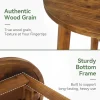 31.5" Solid Wood Conference Table, Small Round Office Table for 2-4