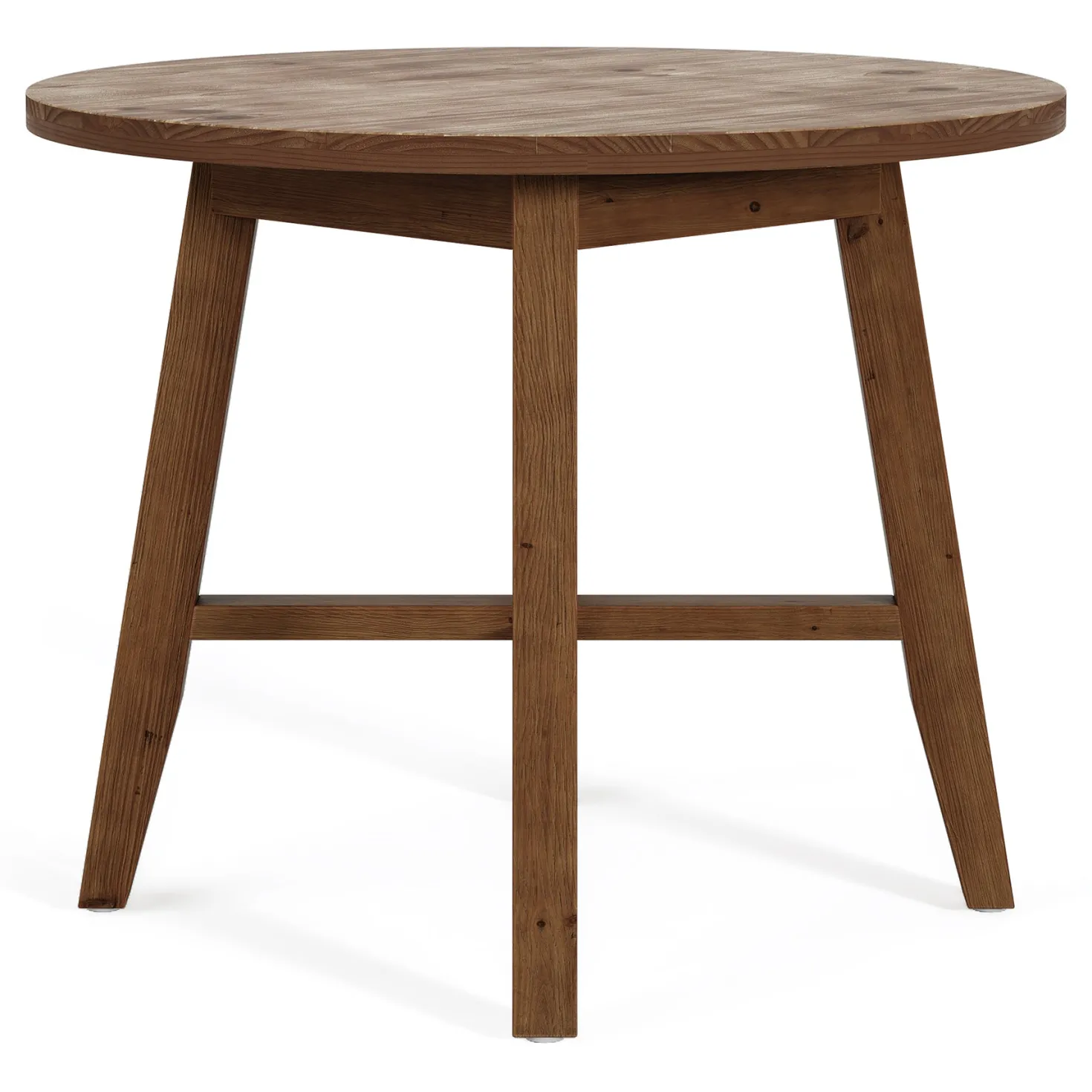 31.5" Solid Wood Conference Table, Small Round Office Table for 2-4