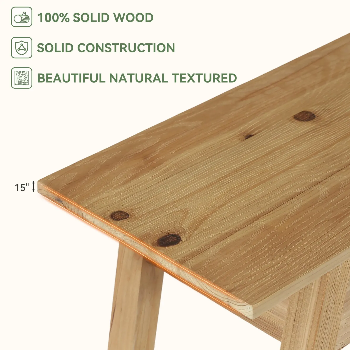 43.3" Solid Wood Console Table with 2 Drawers, Narrow Entryway Sofa Table with Shelf Storage