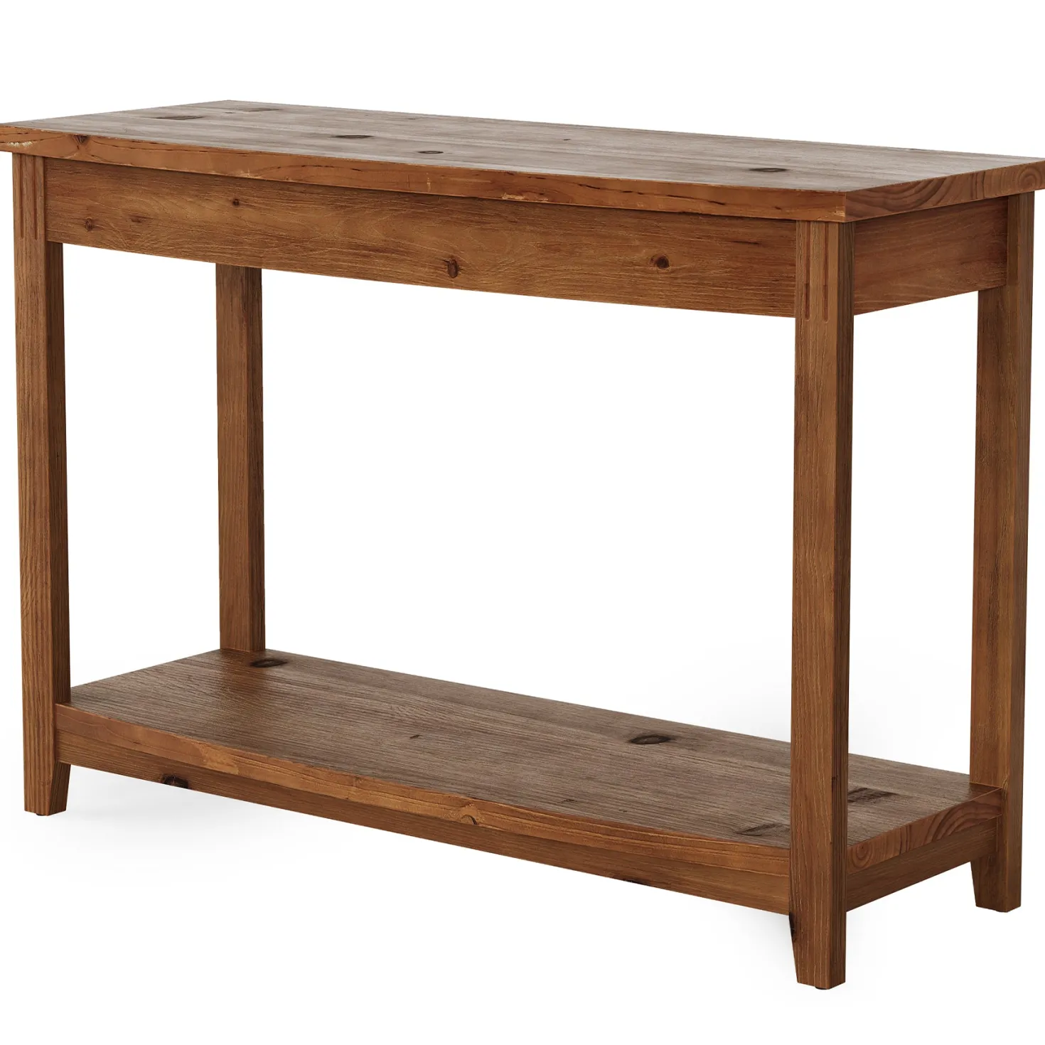 41.3" Solid Wood Console Table, Farmhouse Entryway Table With Storage Shelf