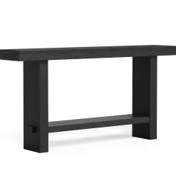 63" Solid Wood Console Table, 2-Tier Narrow Entryway Table for Hallway