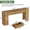 63" Solid Wood Console Table with Drawers, Narrow Entryway Sofa Table for Hallway & Living Room