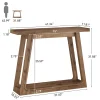 41" Solid Wood Console Table, 2-Tier Entryway Sofa Table for Living Room, Hallway