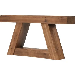 63” Solid Wood Console Table, Farmhouse Sofa Table Behind Couch with 2-Tier Storage for Hallway