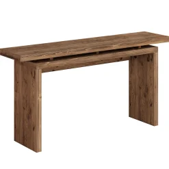 63“ Solid Wood Console Table, Farmhouse Narrow Long Sofa Table Behind the Couch for Living Room