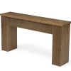 63" Solid Wood Console Table, Farmhouse Narrow Entryway & Sofa Table for Living Room or Hallway